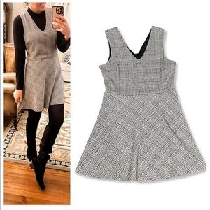 Banana republic glen plaid jumper skater dress